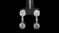6.49 Carats Lab Grown Diamond 14K Gold Earrings