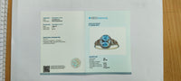 2.14 Ct Oval Mixed Cut Natural Aquamarine 14K Gold Ring