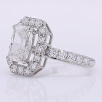 2.70 Carats Lab Grown Diamond 950 Platinum Ring