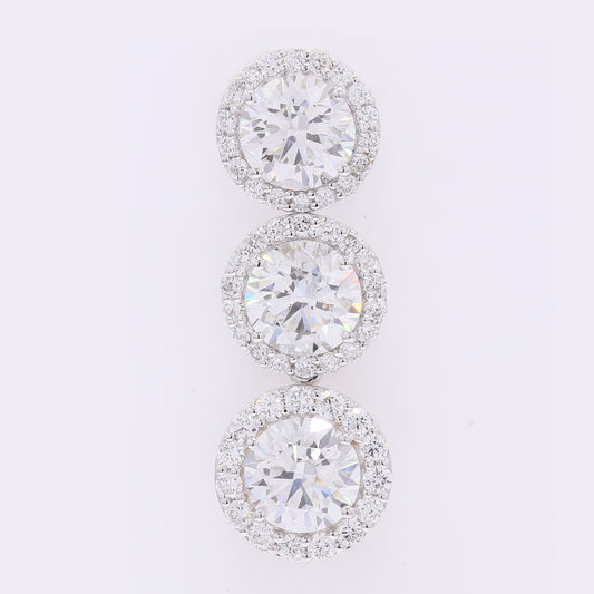 5.60 Carats Lab Grown Diamond 14K Gold Pendant
