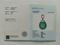 6.04 Ct Oval Mixed Cut Natural Beryl 14K Gold Pendant
