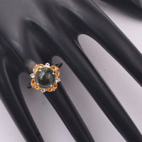 3.97 Ct Round Tourmaline 9K Gold Ring