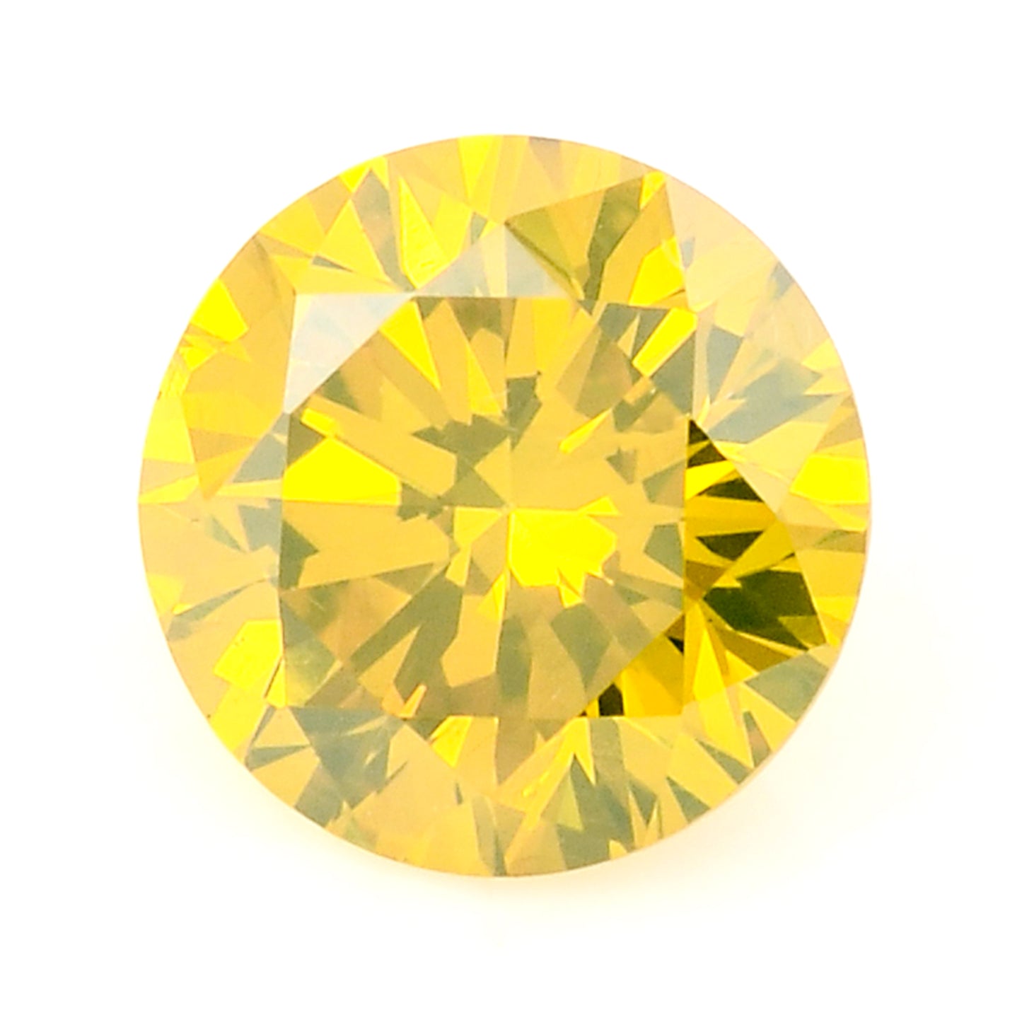 0.29 Yellow Diamond Round Loose Gemstone