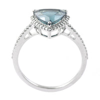 2.11 Ct Triangle Mixed Cut Natural Tourmaline 950 Platinum Ring