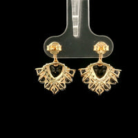 3.12 Ct Trillion Tourmaline 14K Gold Earrings