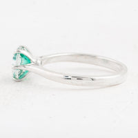 1.62 Ct Round Green Topaz 925 Sterling Silver Ring