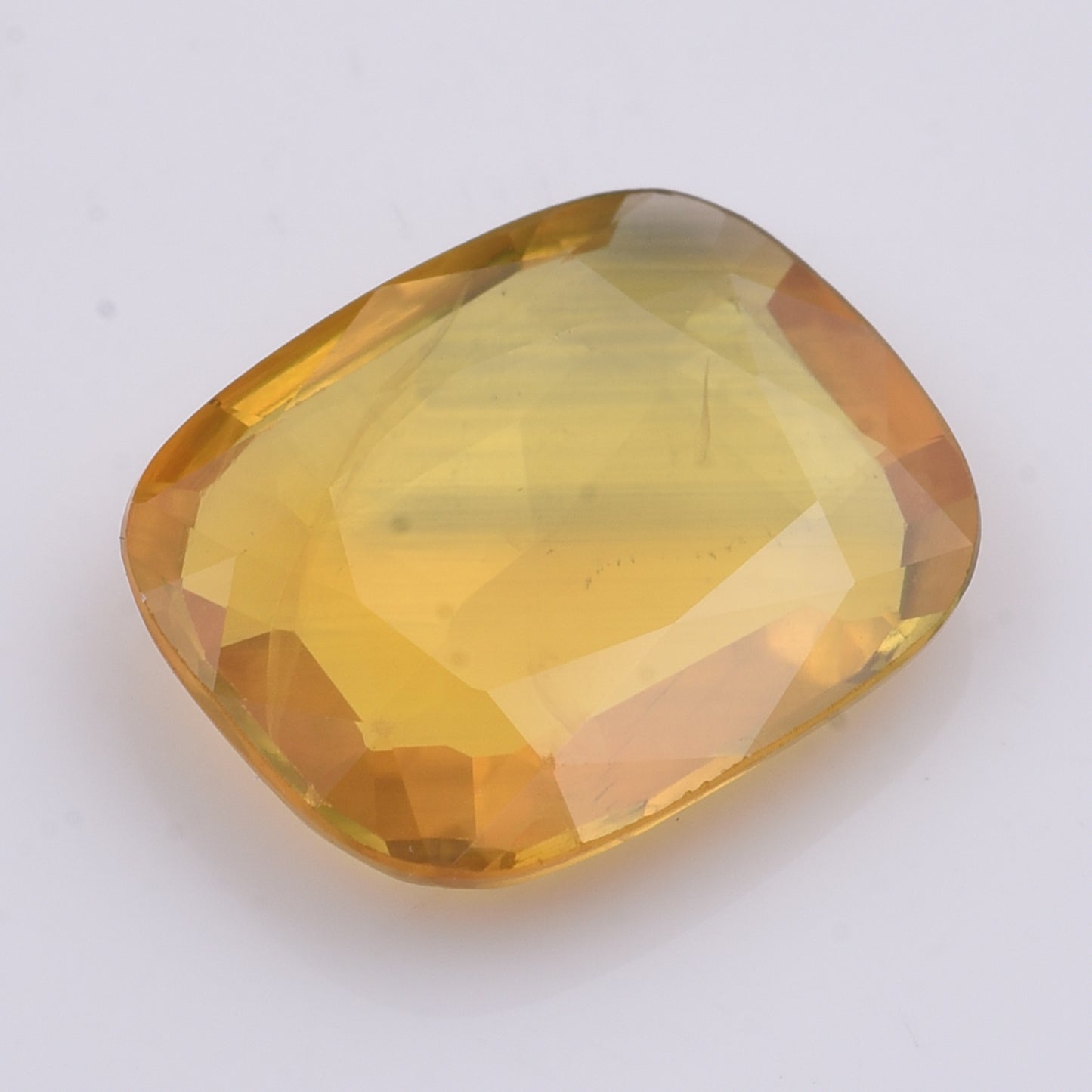 3.08 Natural Corundum Yellow Sapphire Rectangular Cushion Mixed Cut Gemstone