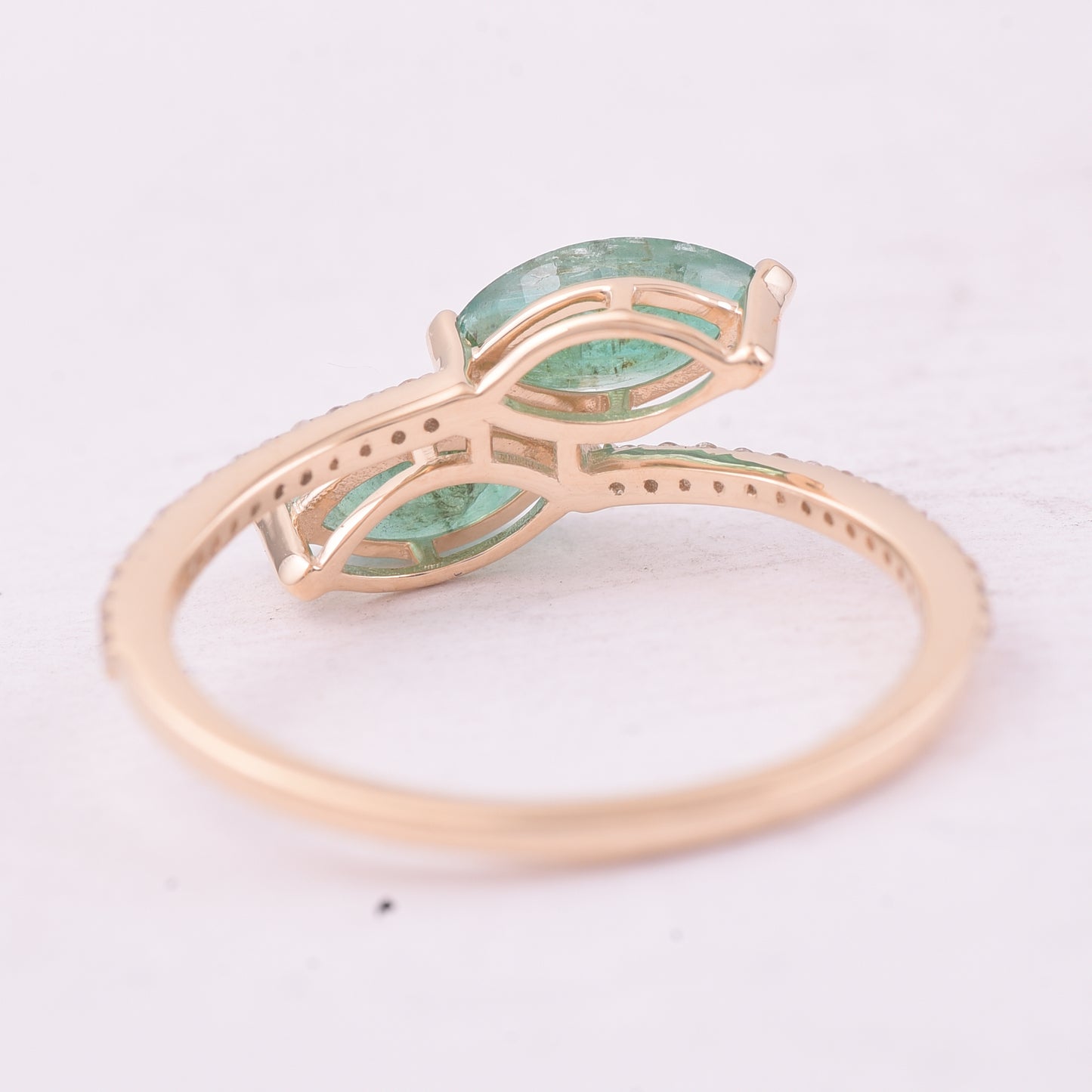 1.20 Ct Marquise Emerald 9K Gold Ring