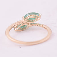 1.20 Ct Marquise Emerald 9K Gold Ring