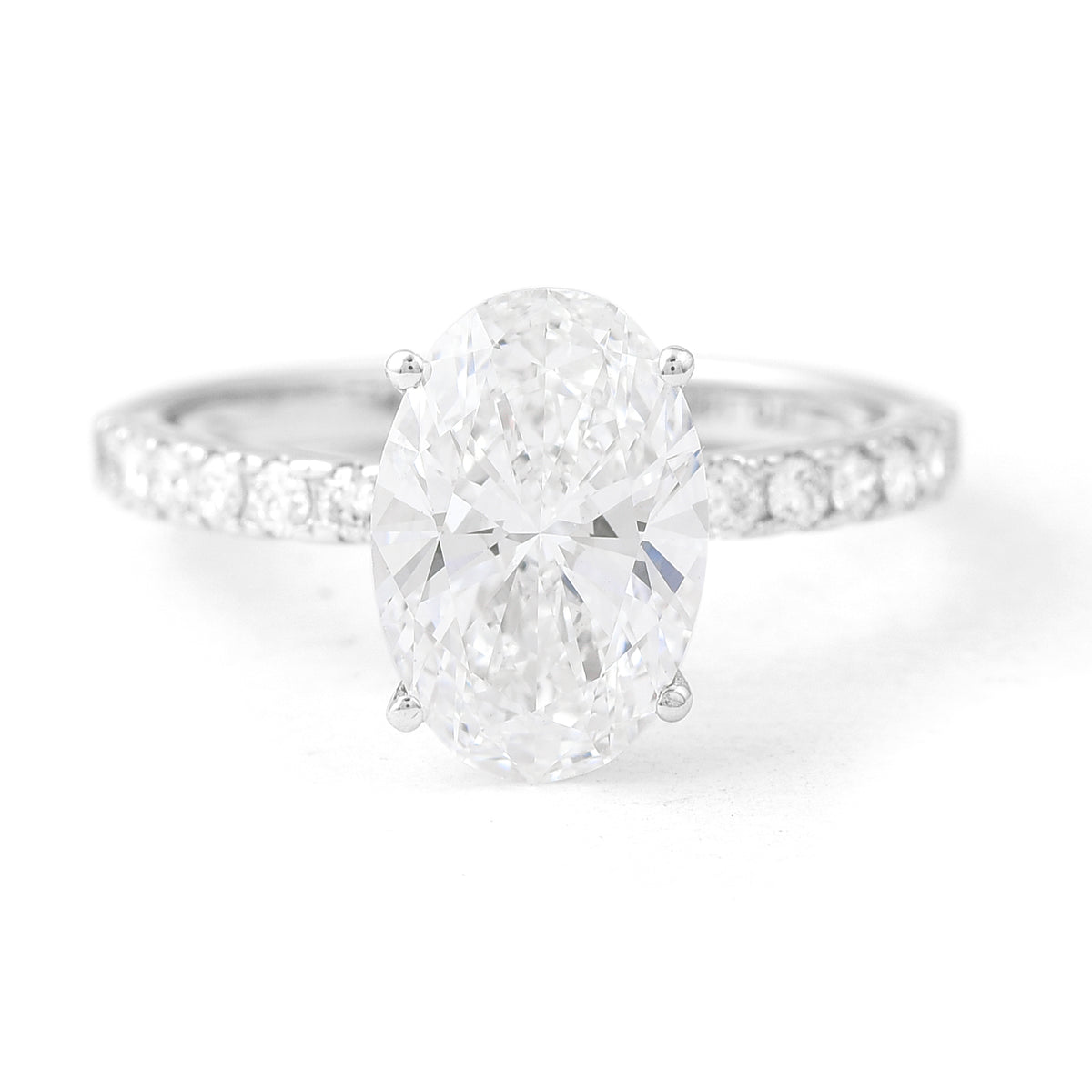 3.05 Carats Lab Grown Diamond 14K Gold Ring