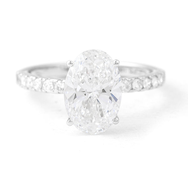 3.05 Carats Lab Grown Diamond 14K Gold Ring