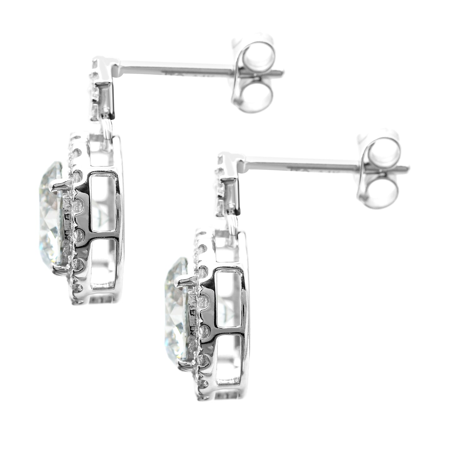 3.83 Carats Lab Grown Diamond 14K Gold Earrings