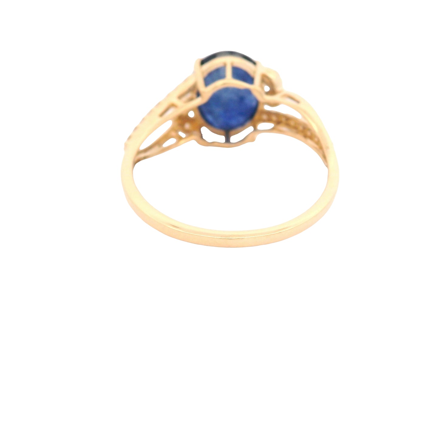 3.06 Ct Oval Sapphire 14K Gold Ring