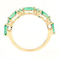 0.79 Ct Pear Emerald 14K Gold Ring
