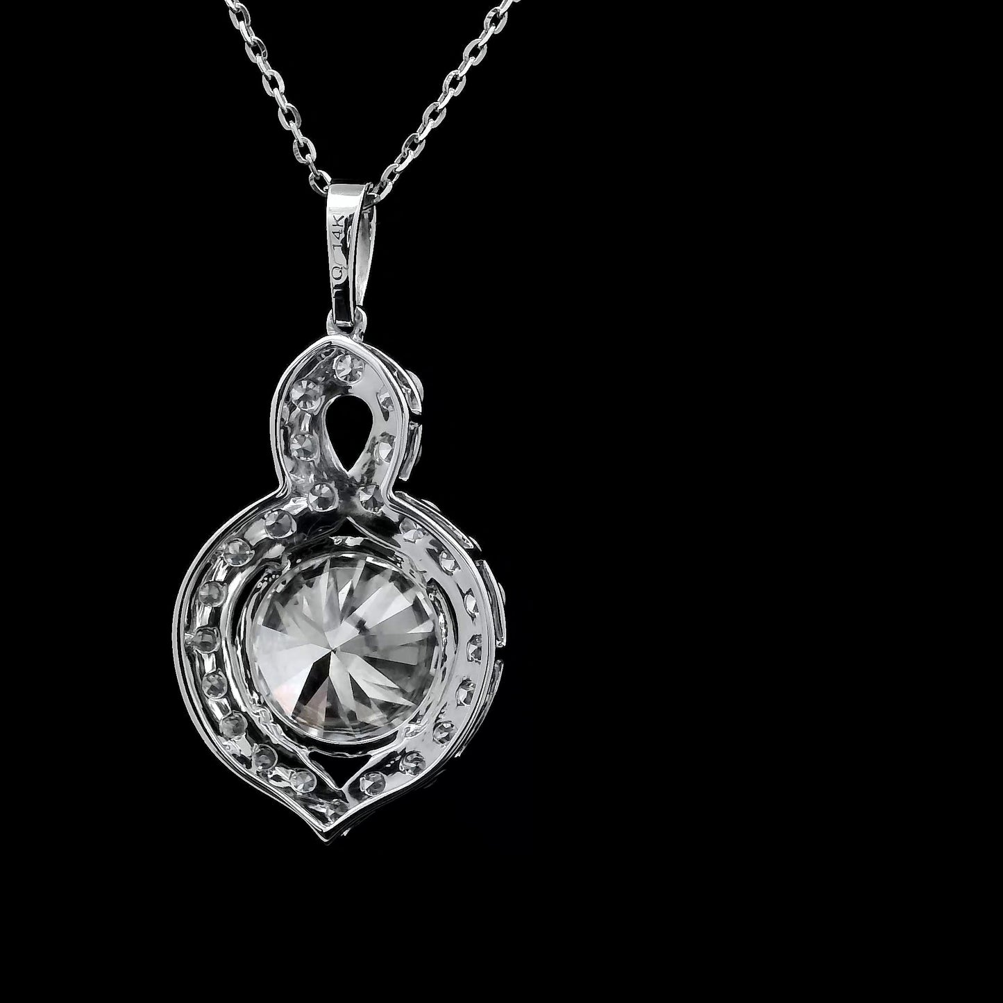 3.93 Carats Lab Grown Diamond 14K Gold Pendant