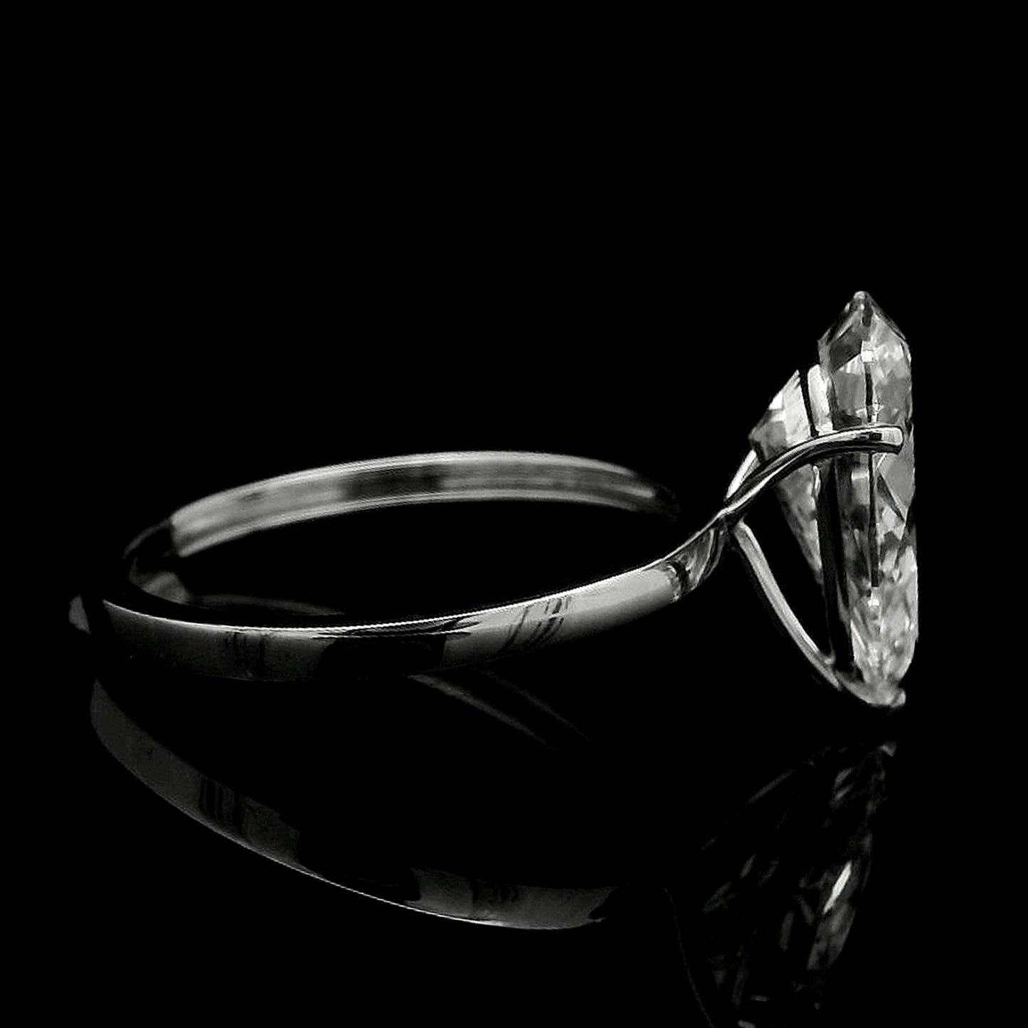 3.05 Carats Lab Grown Diamond 14K Gold Ring