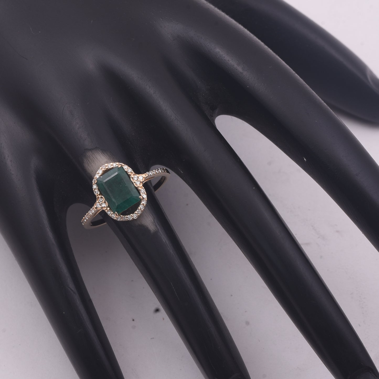 1.24 Ct Octagon Emerald 14K Gold Ring