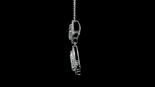 3.22 Carats Lab Grown Diamond 14K Gold Pendant