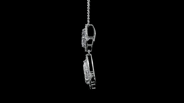 3.22 Carats Lab Grown Diamond 14K Gold Pendant