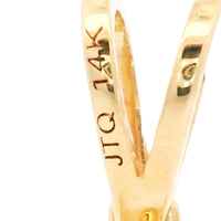 0.79 Ct Round Green Diamond 14K Gold Pendant