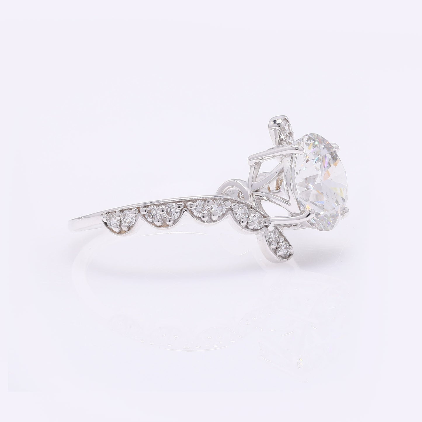 2.38 Carats Lab Grown Diamond 14K Gold Ring
