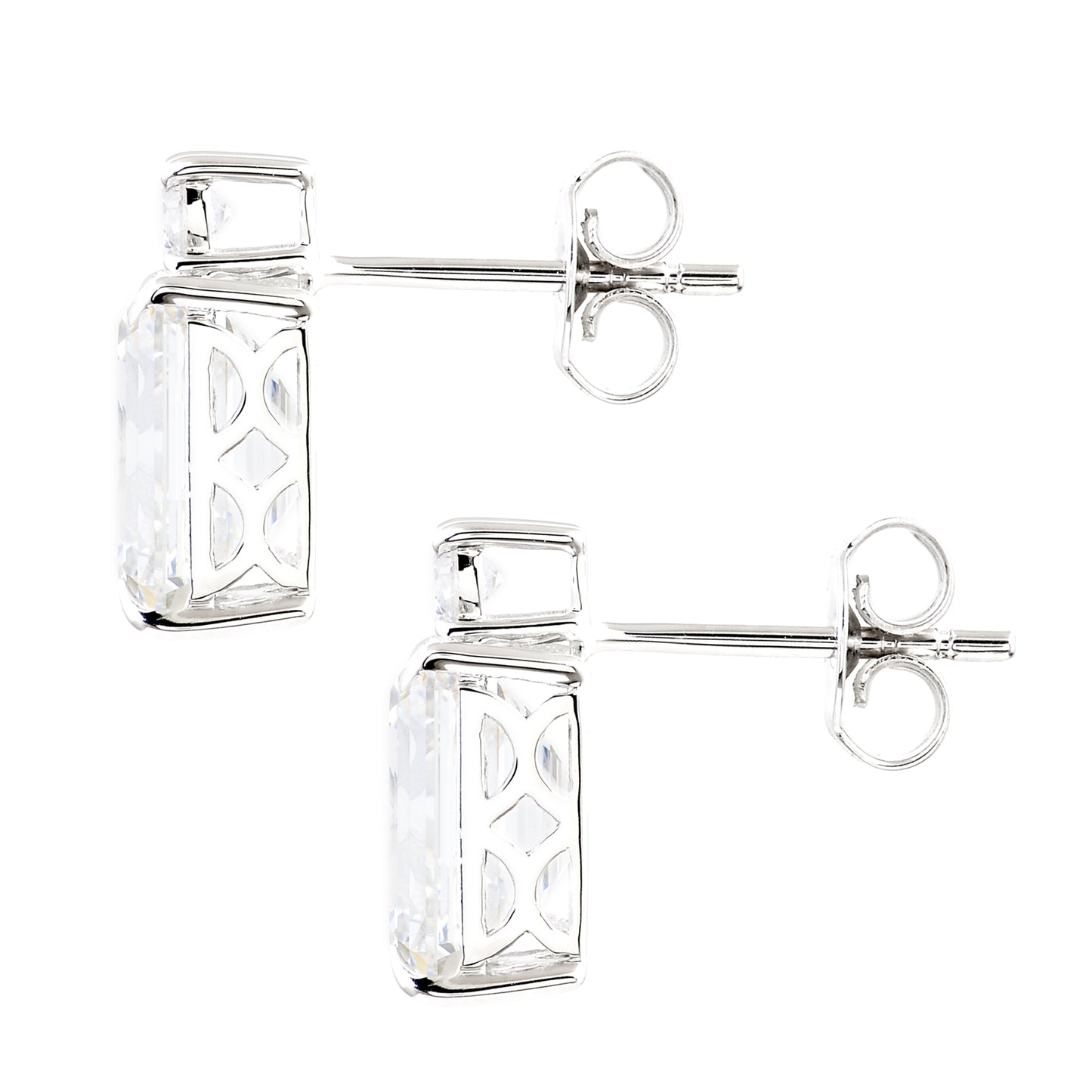 5.68 Carats Lab Grown Diamond 14K Gold Earrings