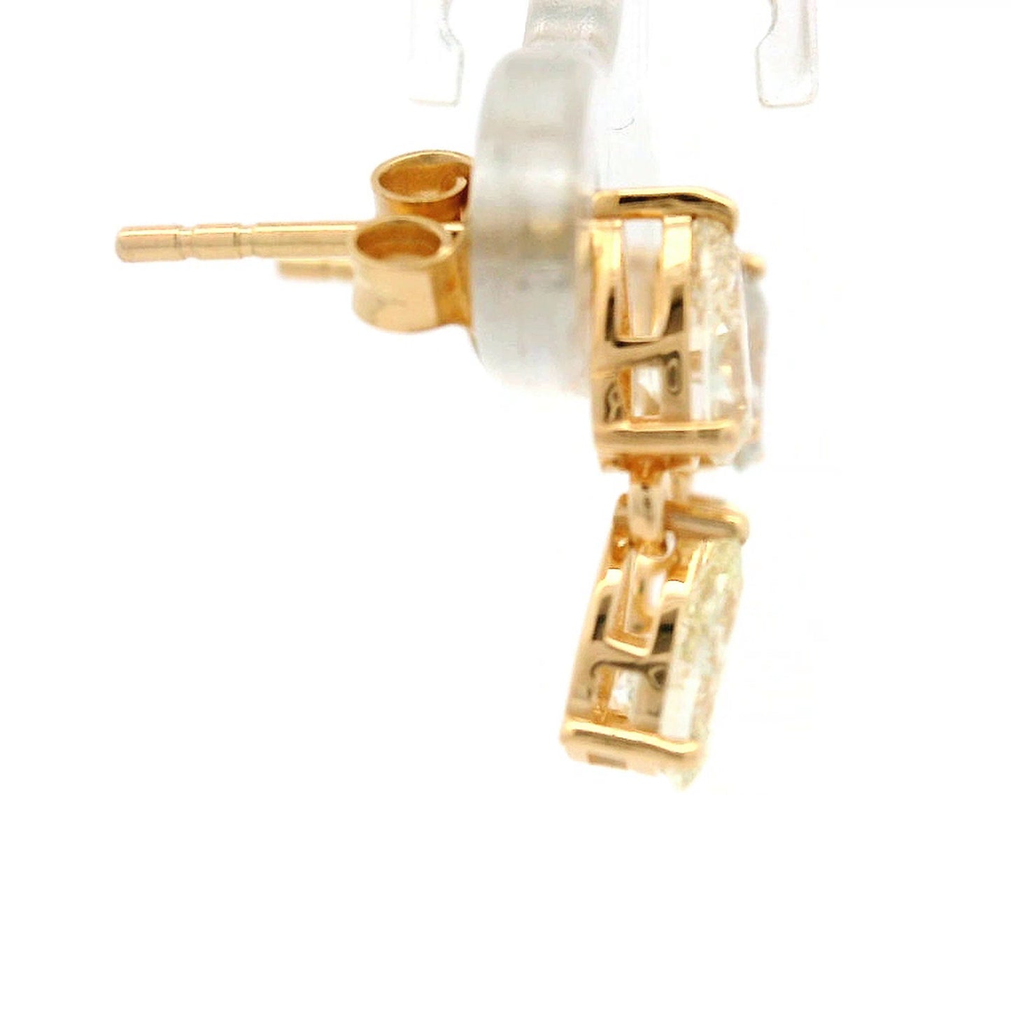 1.47 Ct Pear Diamond 14K Gold Earrings