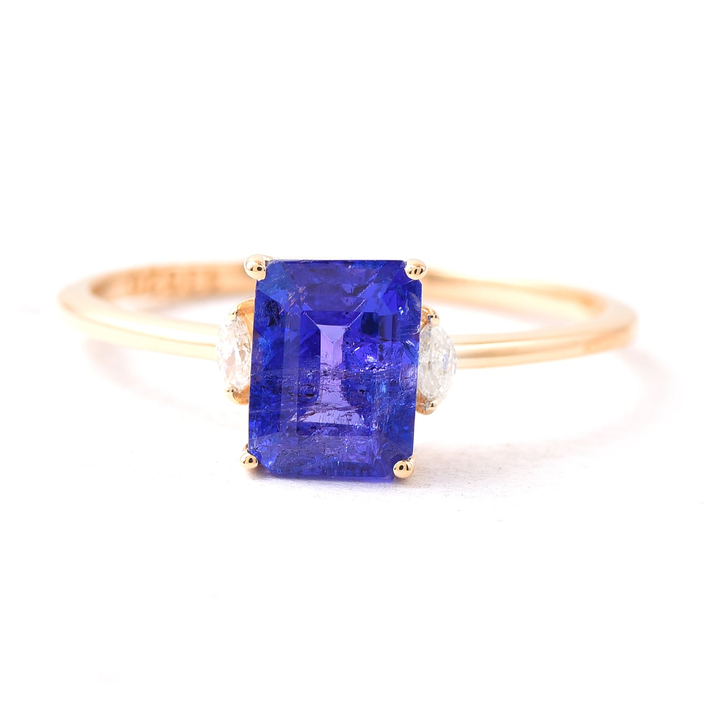 1.51 Ct Octagon Tanzanite 14K Gold Ring