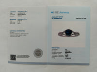 1.49 Ct Oval Mixed Cut Natural Sapphire 950 Platinum Ring