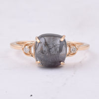 3.69 Ct Cushion Cabochon Cut Natural Spinel 14K Gold Ring