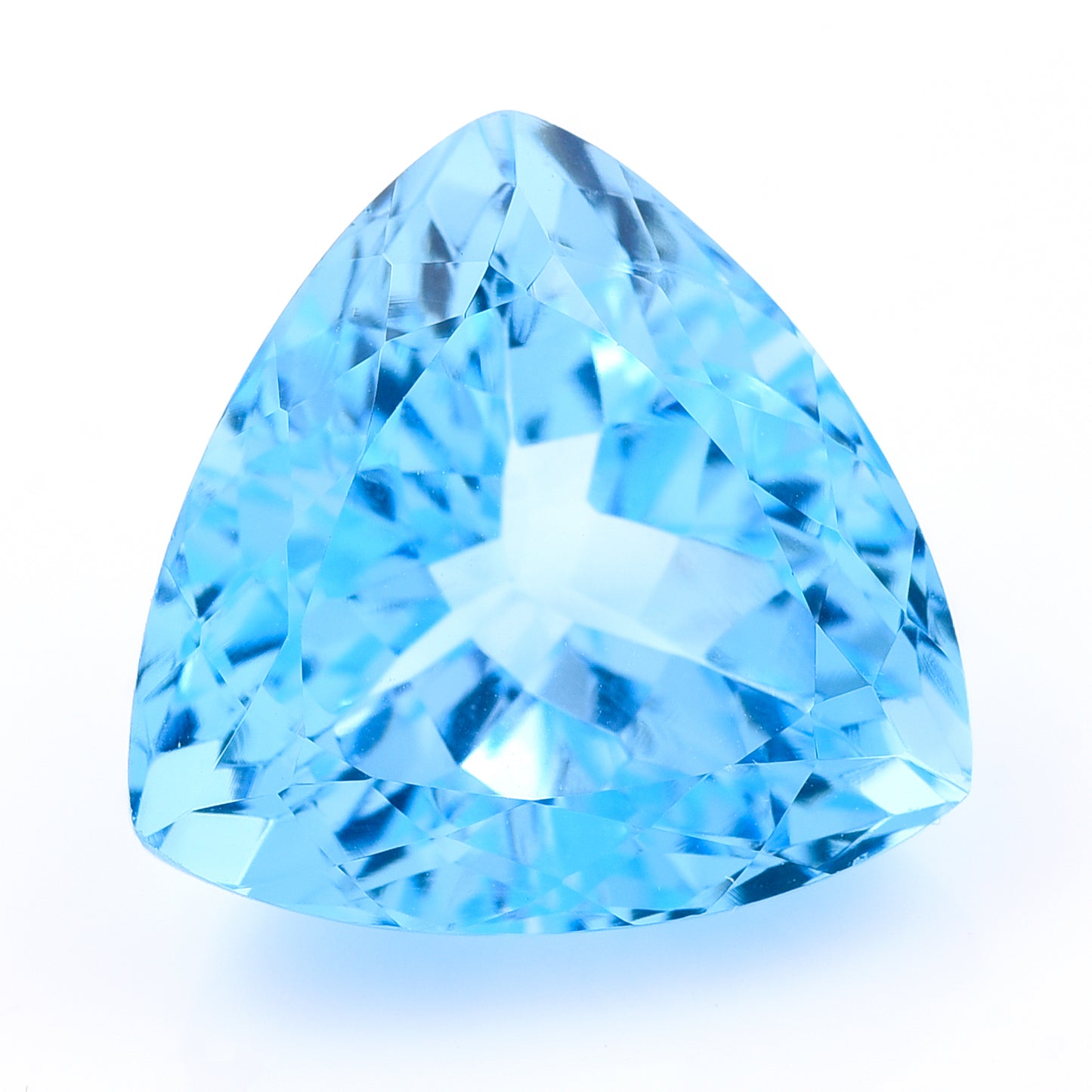 25.93 Natural Blue Topaz Triangular Mixed Cut Gemstone