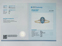 1.31 Ct Oval Natural Aquamarine 14K Gold Ring
