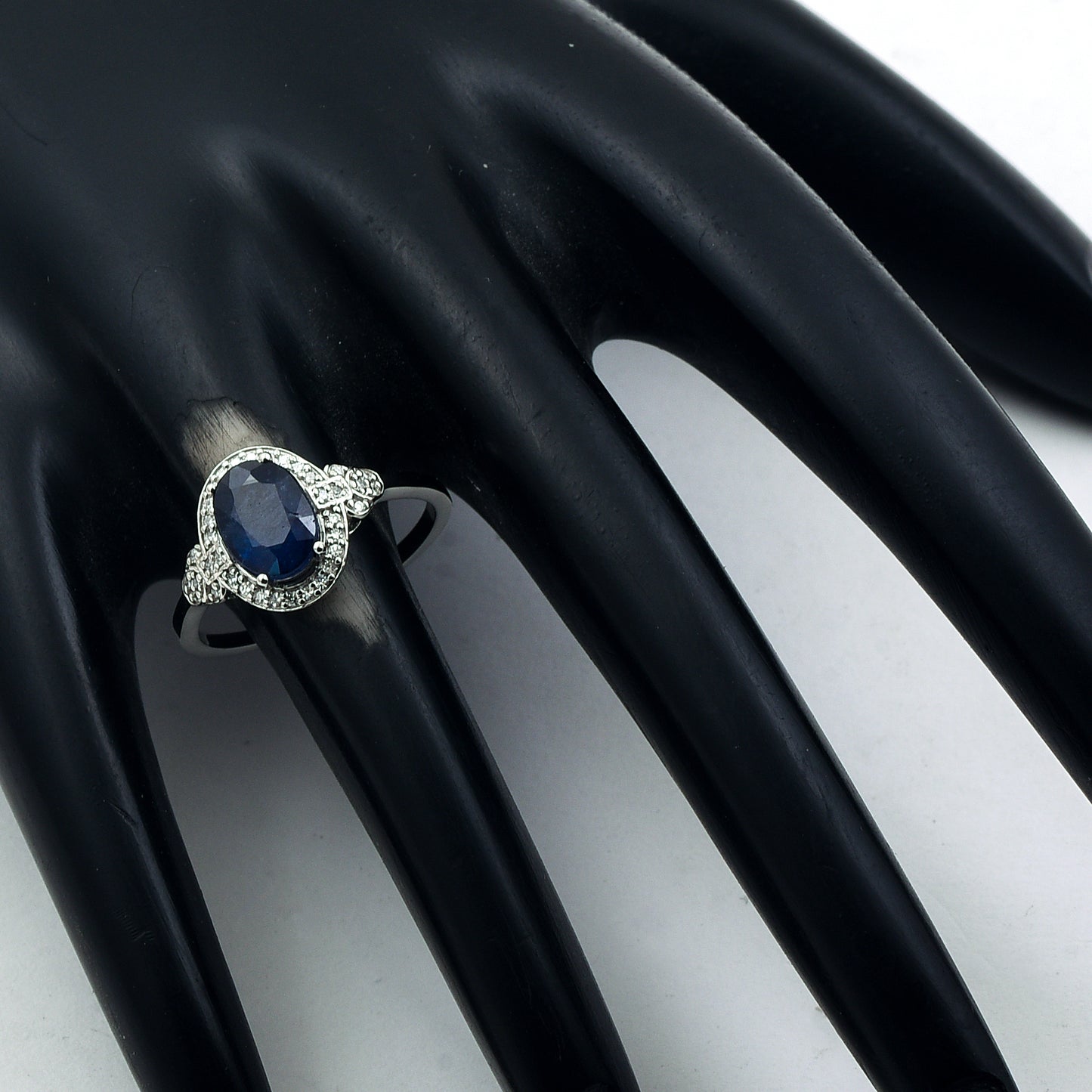 2.10 Ct Oval Mixed Cut Natural Sapphire 950 Platinum Ring