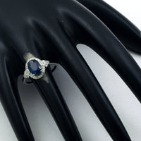 2.10 Ct Oval Mixed Cut Natural Sapphire 950 Platinum Ring