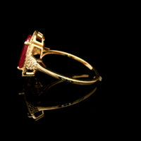 2.31 Ct Oval Ruby 14K Gold Ring