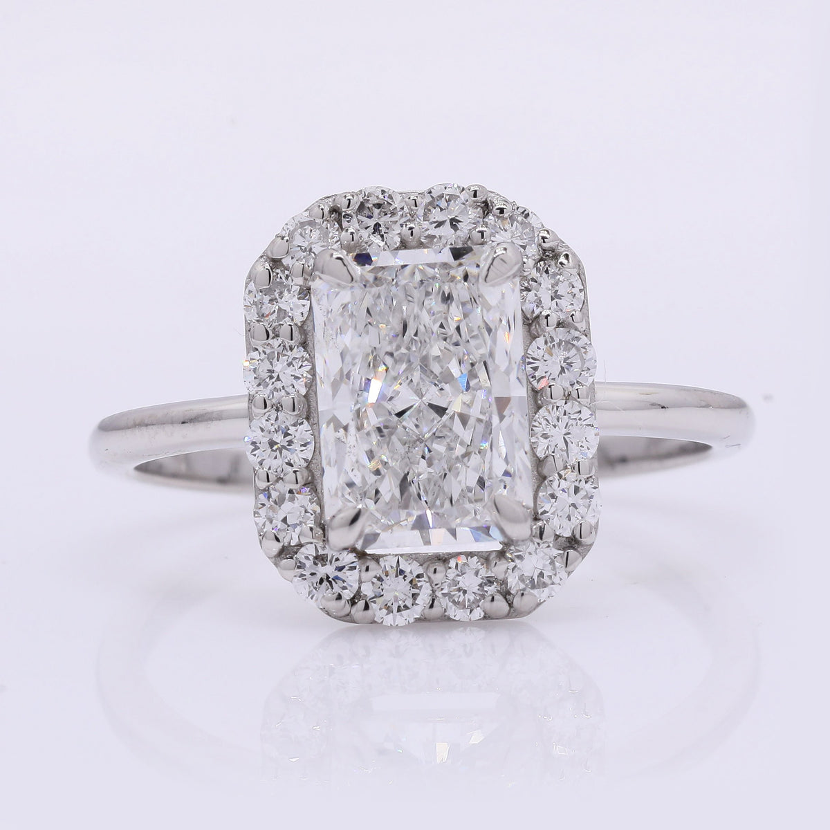 2.40 Carats Lab Grown Diamond 950 Platinum Ring
