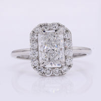 2.40 Carats Lab Grown Diamond 950 Platinum Ring