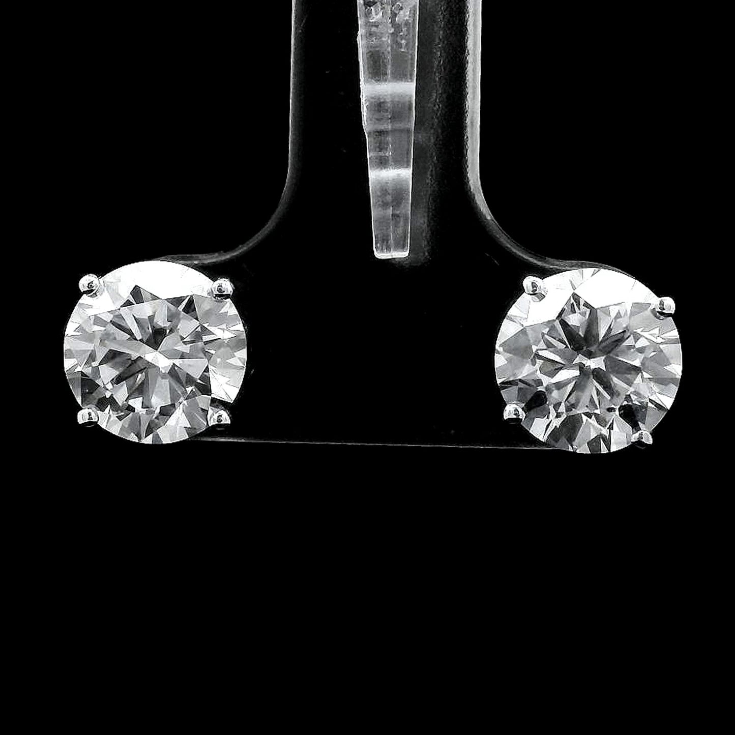 3.08 Carats Lab Grown Diamond 14K Gold Earrings
