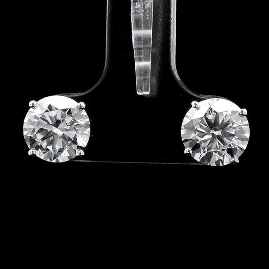 3.08 Carats Lab Grown Diamond 14K Gold Earrings
