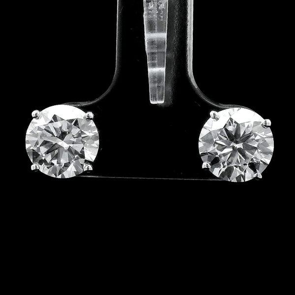 3.08 Carats Lab Grown Diamond 14K Gold Earrings