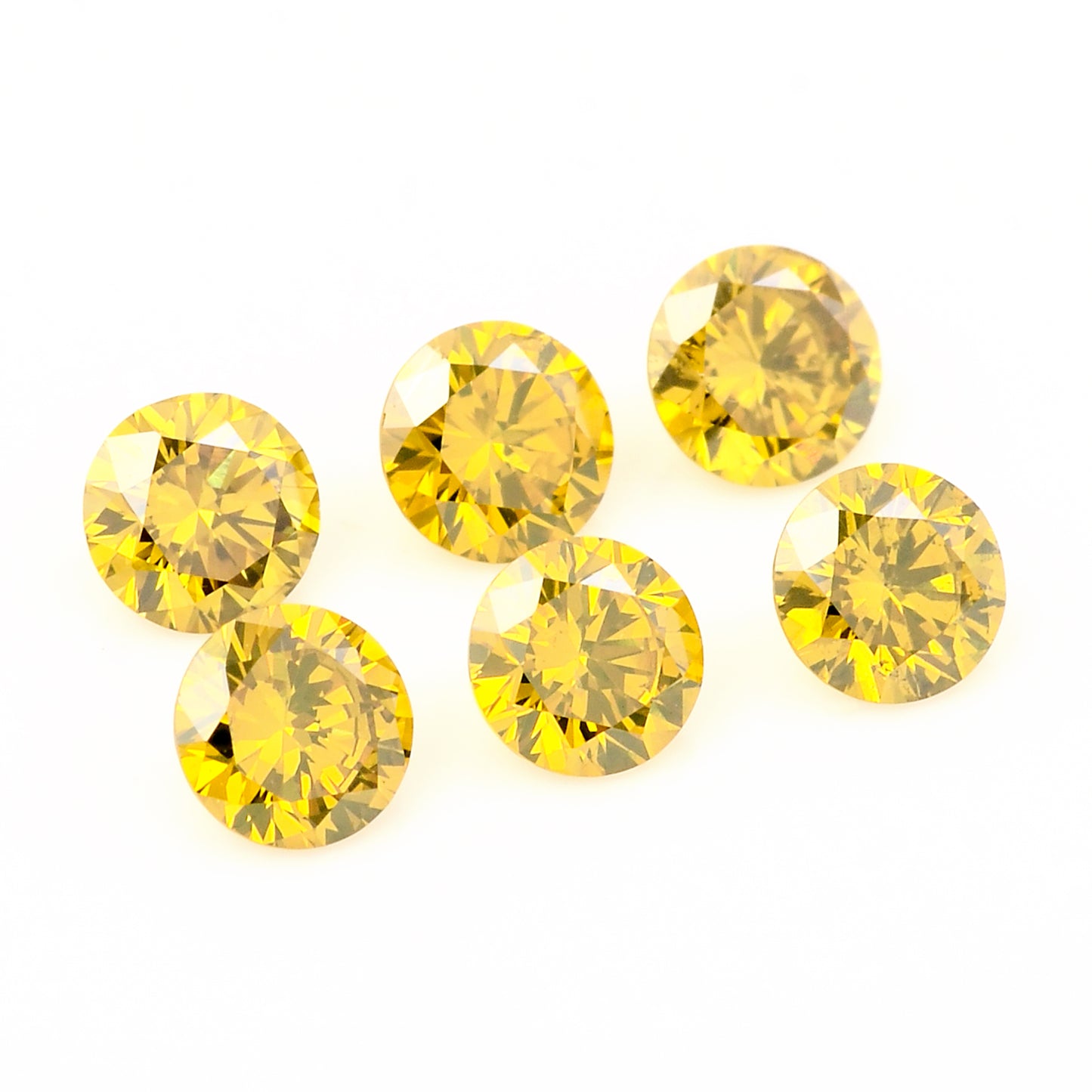 0.87 Yellow Diamond Round Loose Gemstone