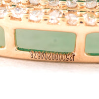 6.29 Ct Oval Mixed Cut Natural Emerald 14K Gold Pendant