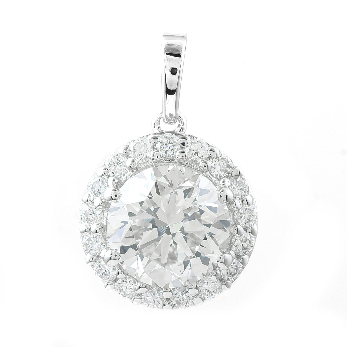 2.86 Carats Lab Grown Diamond 14K Gold Pendant