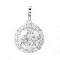 2.86 Carats Lab Grown Diamond 14K Gold Pendant