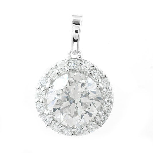 2.86 Carats Lab Grown Diamond 14K Gold Pendant