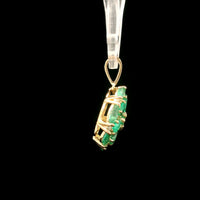 1.57 Ct Round Emerald 14K Gold Pendant