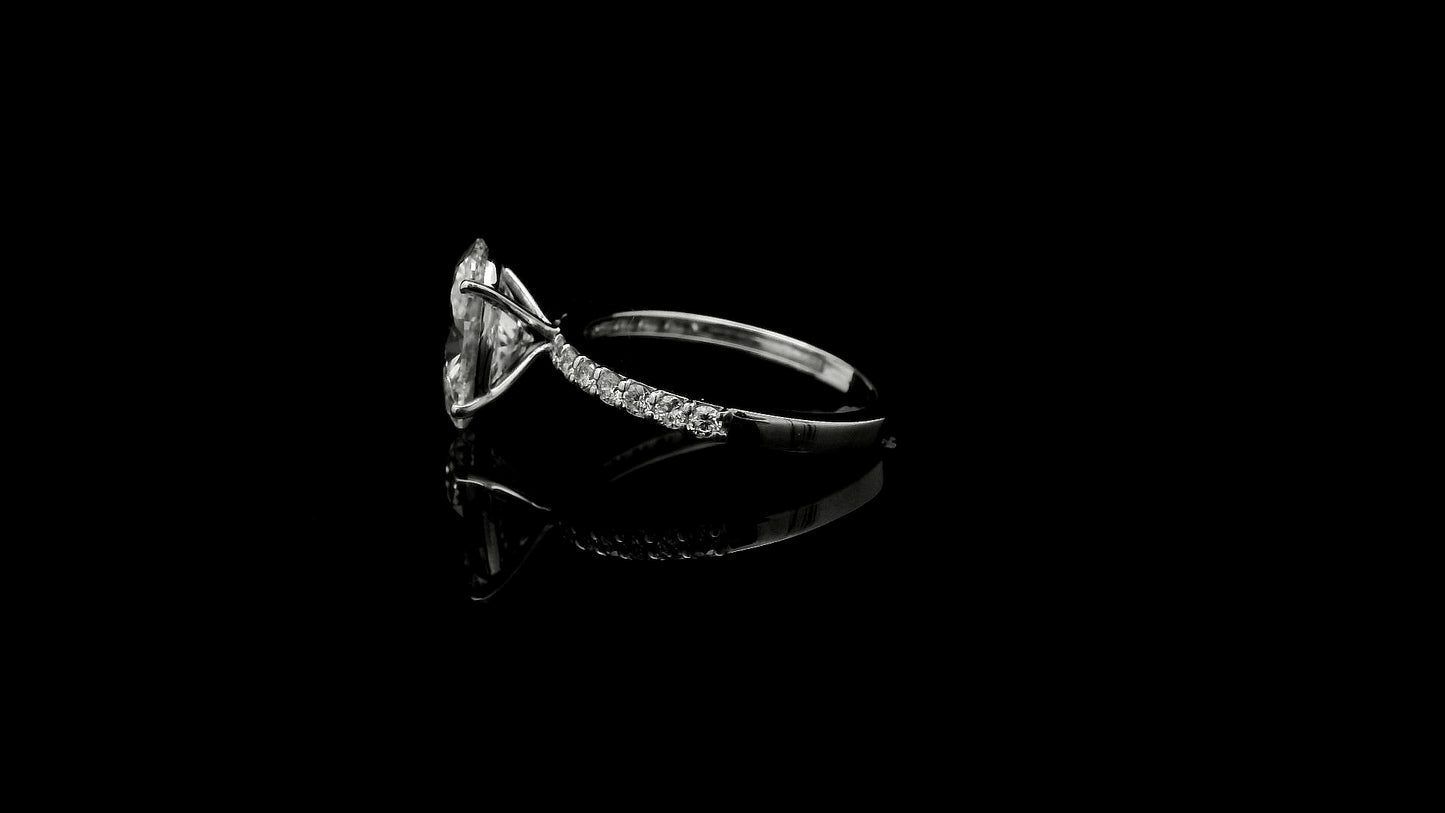 3.05 Carats Lab Grown Diamond 14K Gold Ring