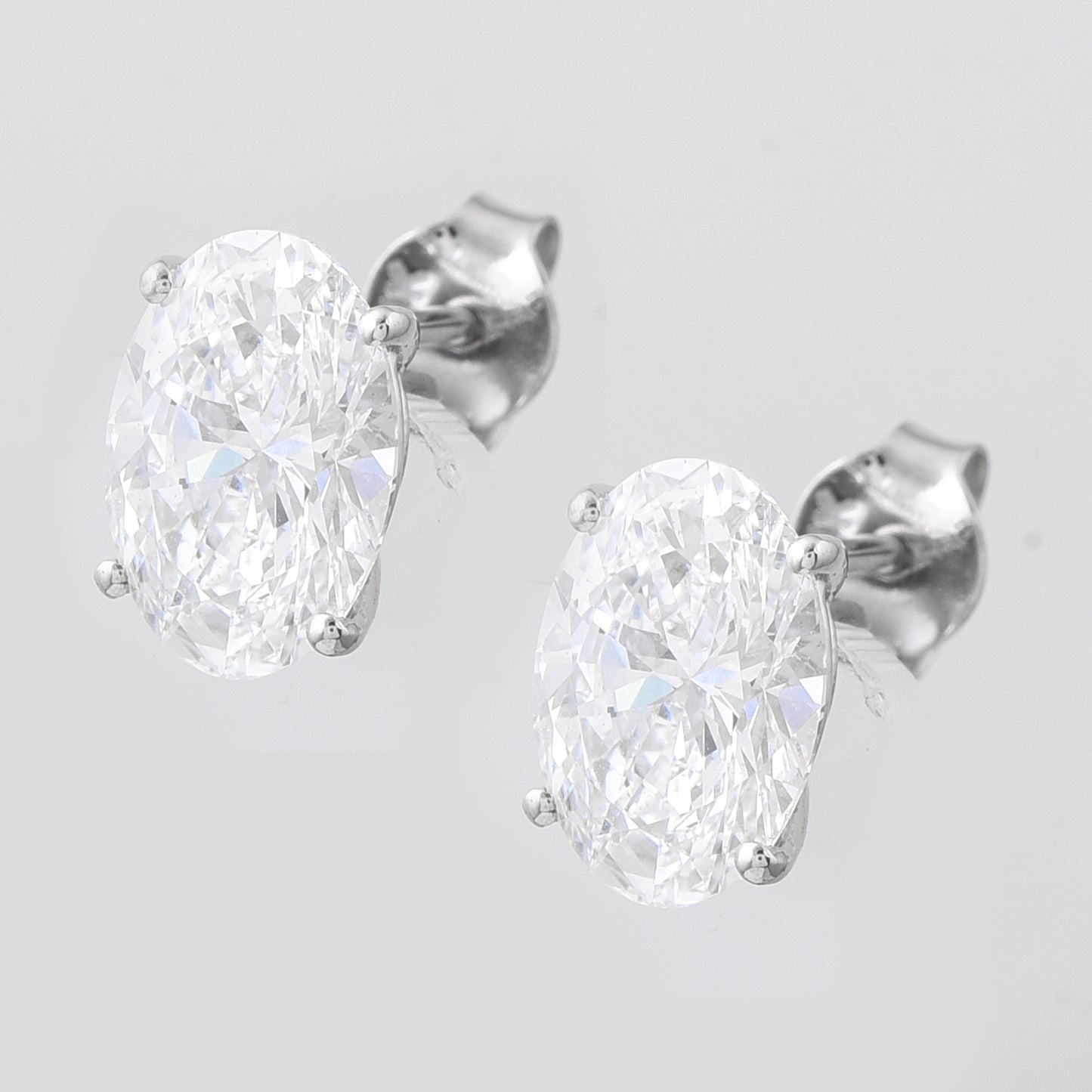 3.03 Carats Lab Grown Diamond 14K Gold Earrings