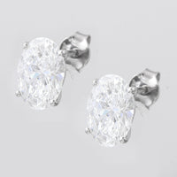 3.03 Carats Lab Grown Diamond 14K Gold Earrings