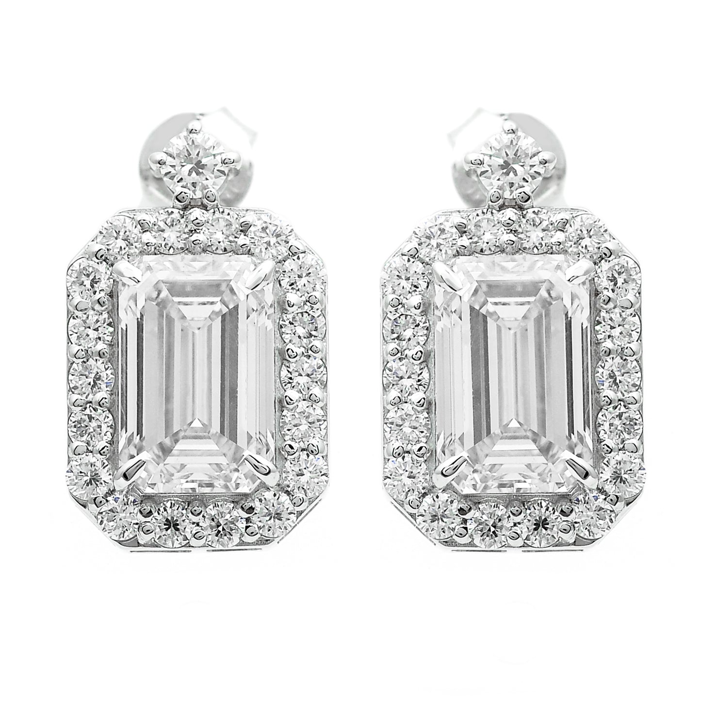 5.23 Carats Lab Grown Diamond 14K Gold Earrings